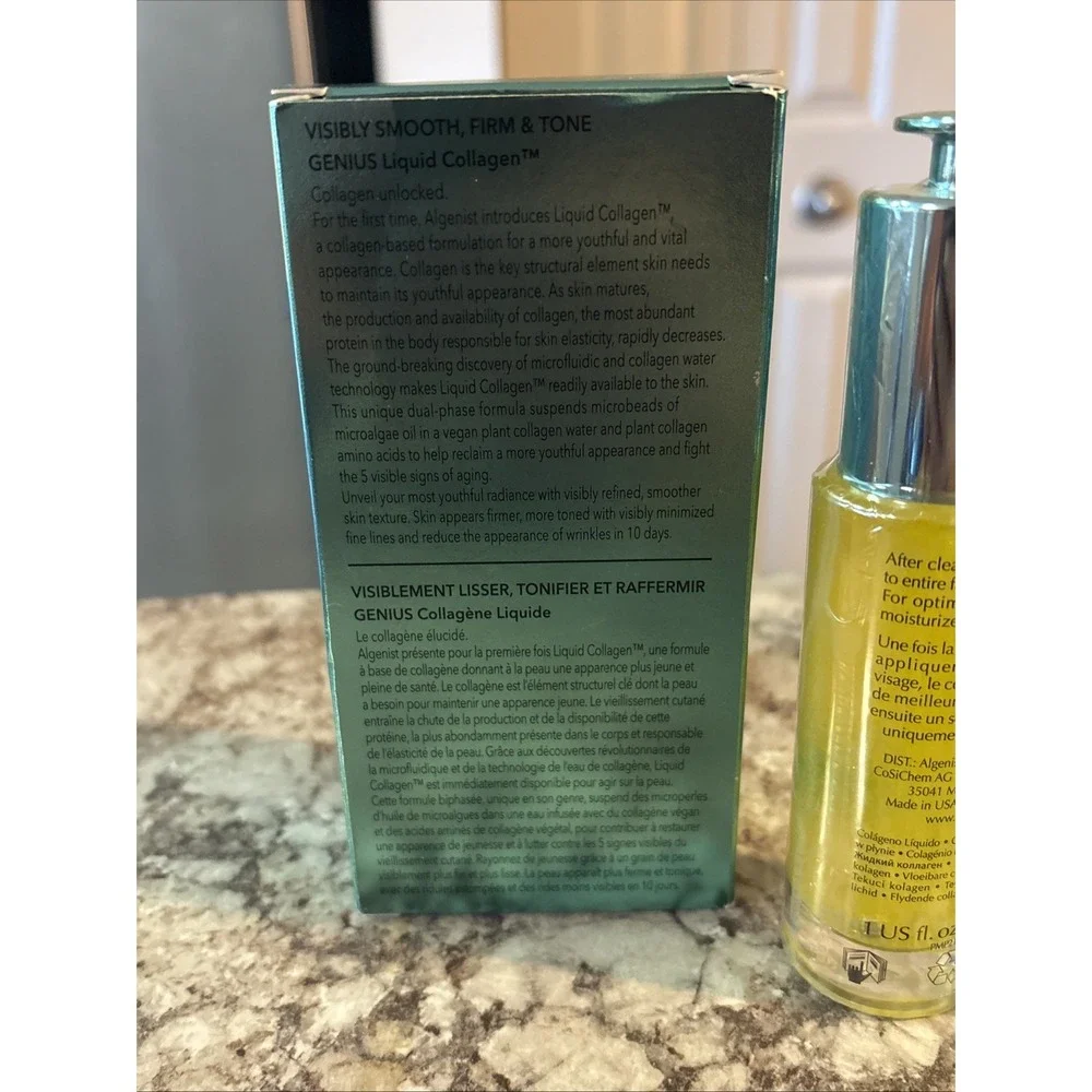 ALGENIST Genius Liquid Collagen Duo! NEW 2 FL OZ (2 x 1‎ fl. oz.) Sealed NOS